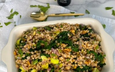 Farro Salad with Spinach & Walnuts