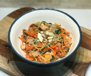 Tasty Thai Zoodles with Almond Butter