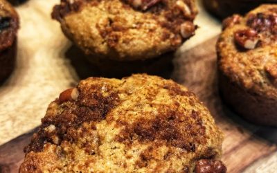 Healthy Blueberry Nut Muffins